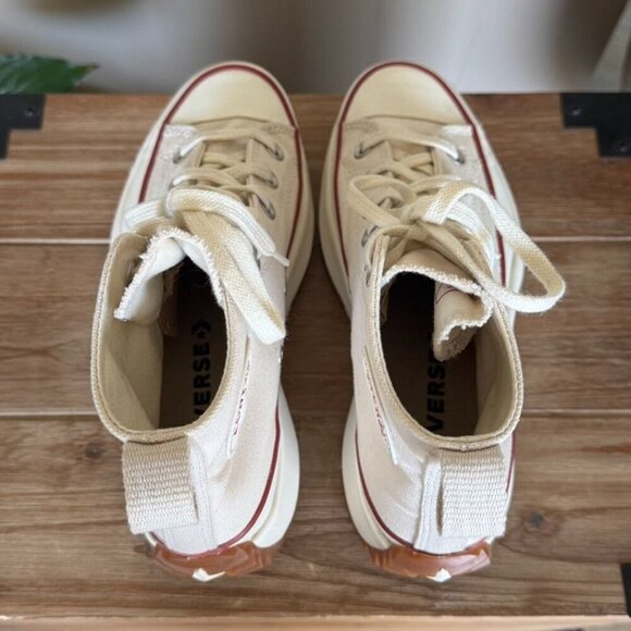 Converse Run Star Hike High in Parchment Gum Honey Platform Sneaker Size 7.5 - Picture 9 of 16